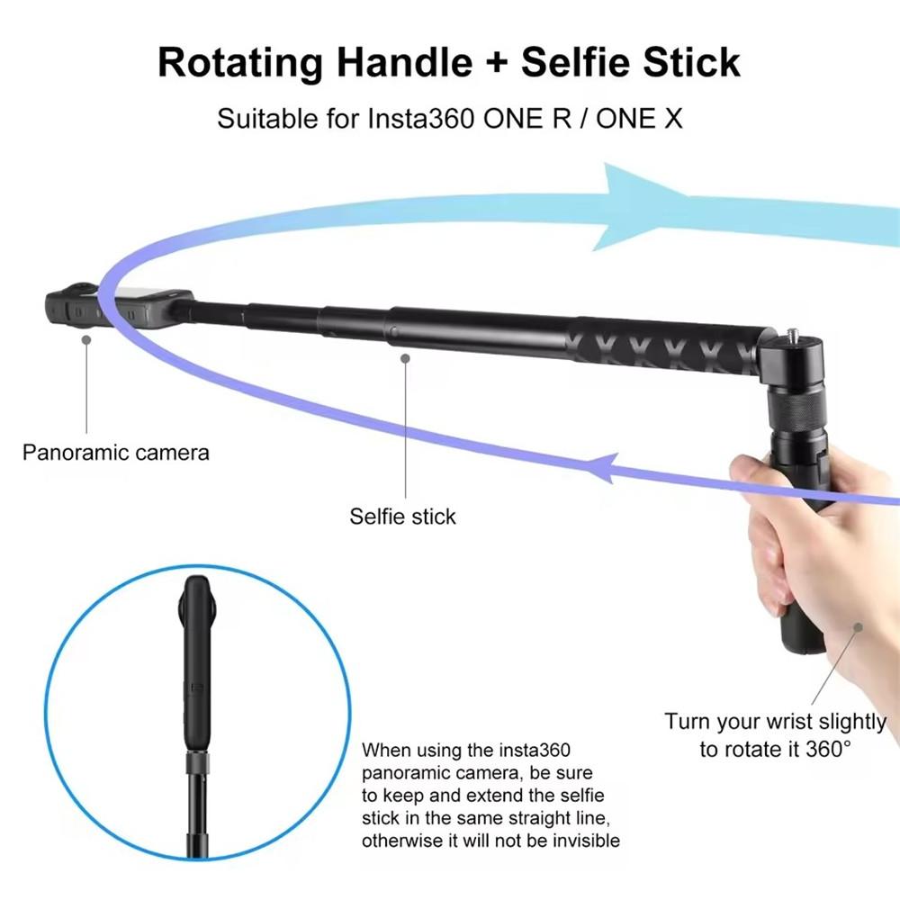 FANGTUOSI Invisible Selfie Stick for Insta360 X4 X3 X5 Extendable Time Handle Monopod for Insta360 Action Camera 7