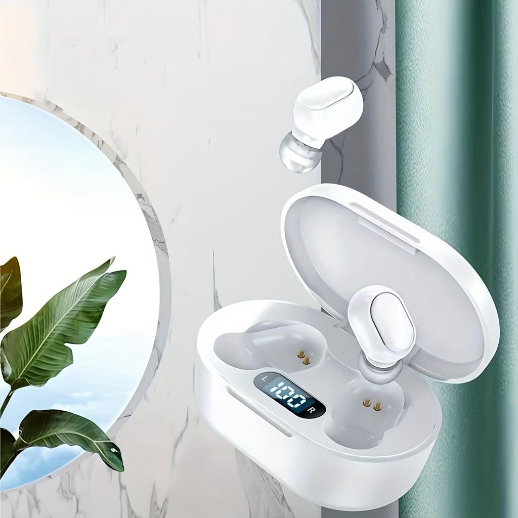 אוזניות אלחוטיות חדשות עם איכות צליל גבוהה, עיצוב נוח בתוך האוזן + מסך מגע LED, מתאימות לטלפונים ניידים, ספורט סוחף