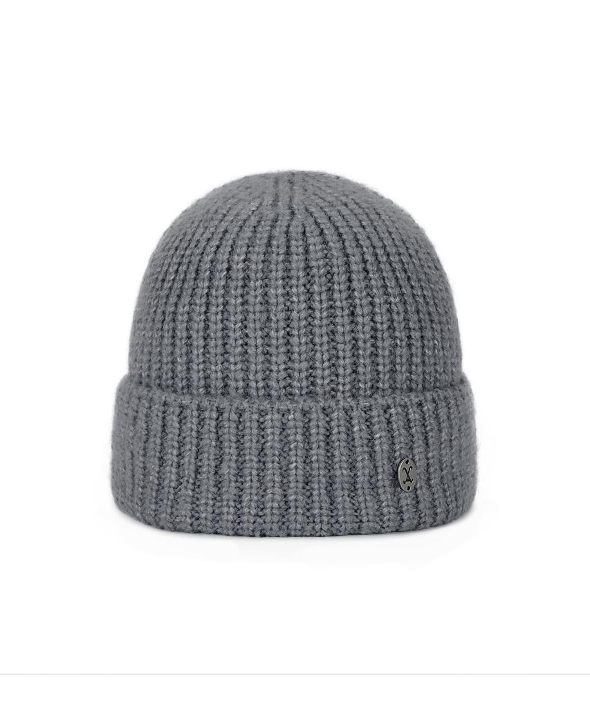 Bajal Va Curved Oval Metal Washed Beanie Grey