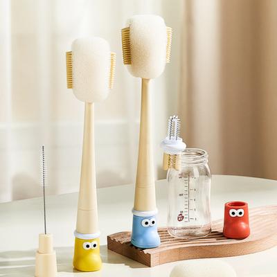 Yousheng 5 In 1 Bottle Cleaning Brush with Long Handle Baby Bottles Straws Nipples Narrow Containers Sponge Knot Cleaning