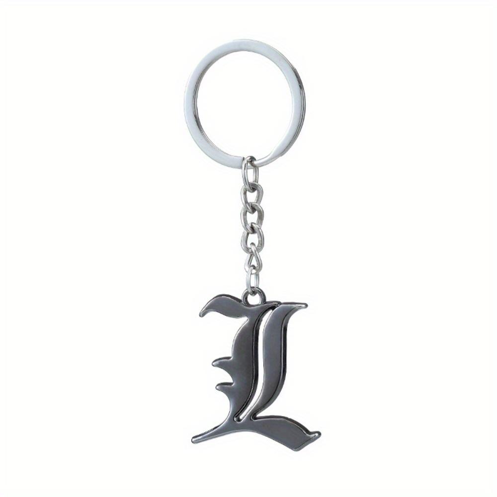 New Women's Accessory Keychain, Men's Double L Black Pendant Keychain, Fashionable Jewelry Keychain Item.
