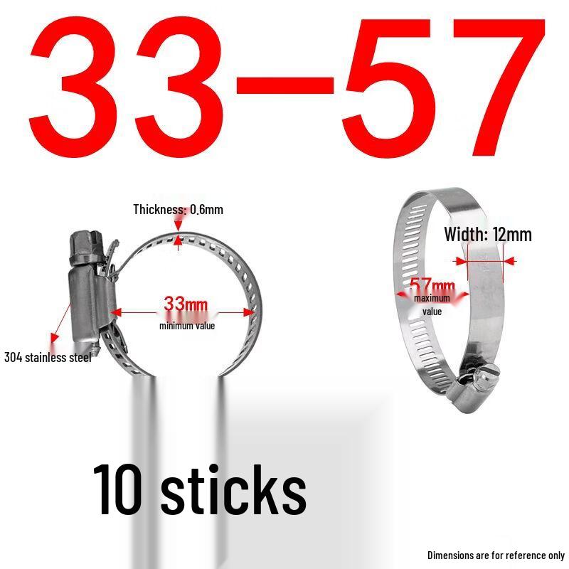 Ally 304 Stainless Steel American Style Hose Clamps