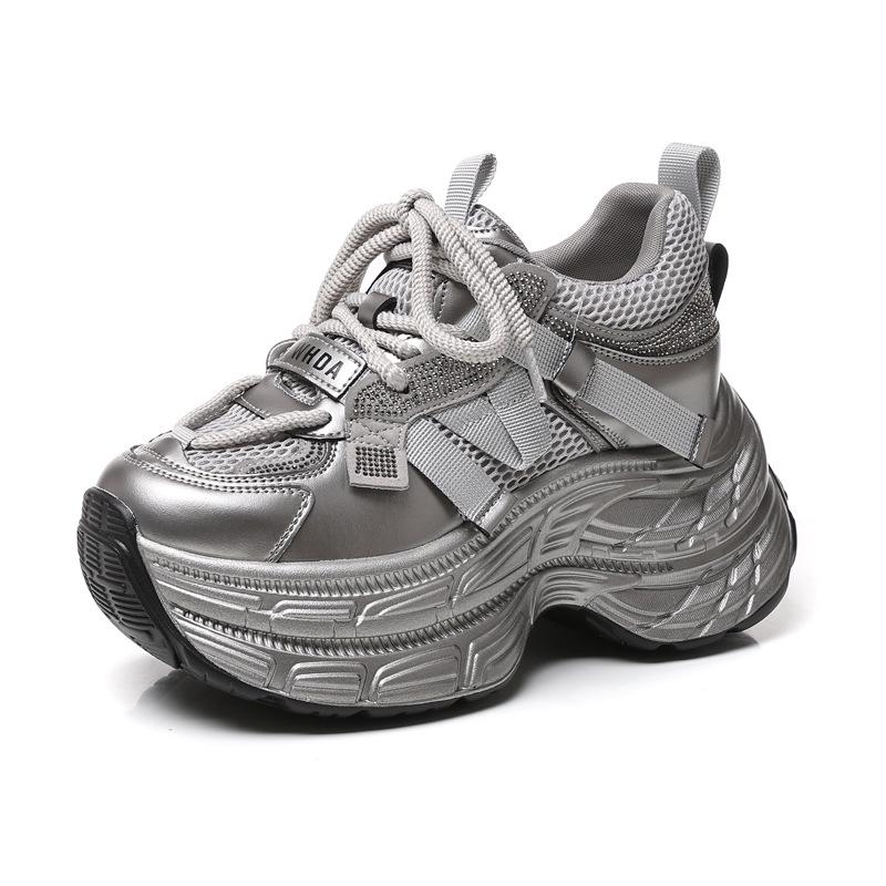 TW1586-2 Women's 8cm Hidden Heel Chunky Dad Shoes - Autumn 2025 Trend