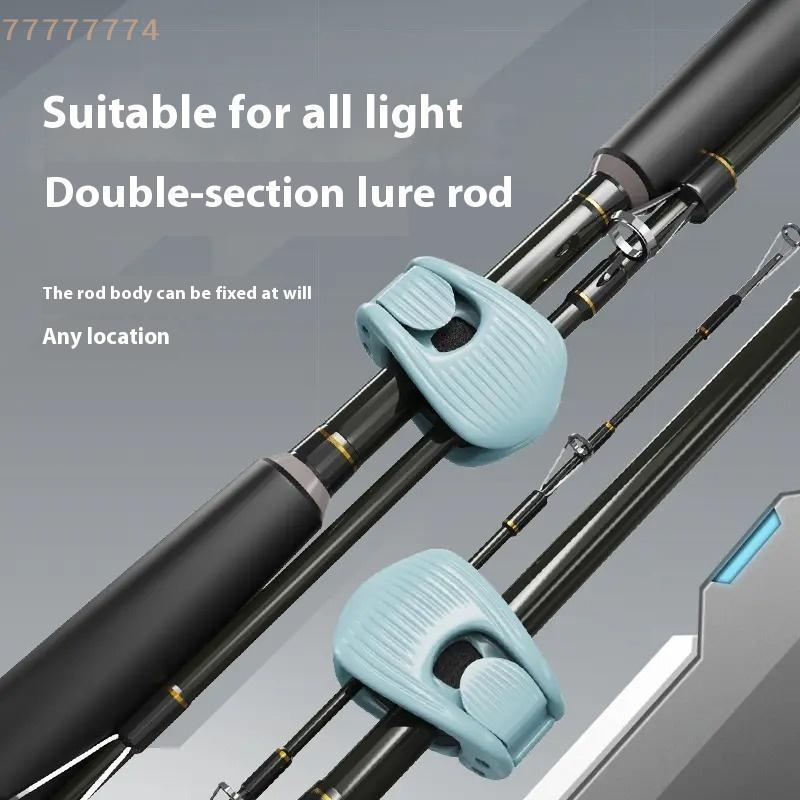 2/4/6Pcs Fishing Rod Holder Fixer Clip Compact Design Fishing Pole Holder Multiple Packets Adjustable Fish Rod Fixer