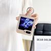 Samsung Z Flip 7 Metalllack Morandi Lederstruktur Ring Schutzhülle