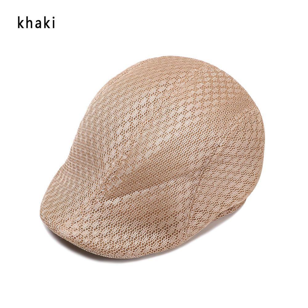 Men Women Adjustable Casual Breathable Beret Hats Gatsby Hats Sun Caps Mesh Caps