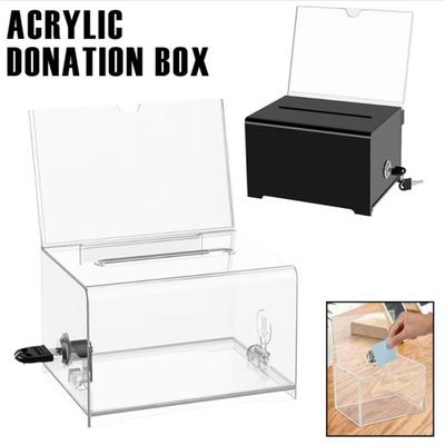 Spendenbox aus Acryl mit Schloss, Wahlurne, tragbare Wahlurne, Geschäft