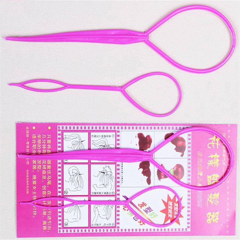 

Создатель косички для волос Создатель хвоста Пластиковая петля Инструменты для укладки Черный топси Зажим для хвоста розы красного