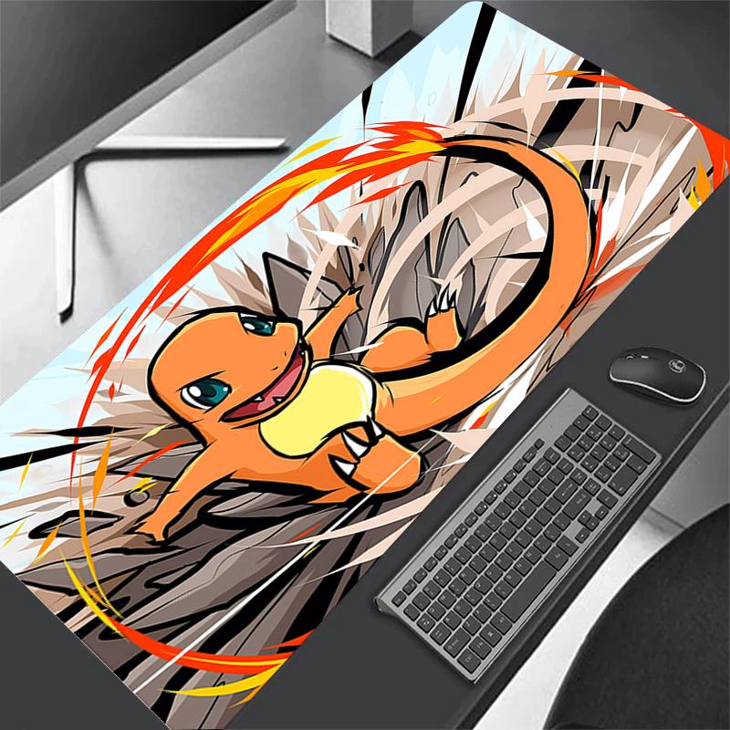 Anime Pokemon Mouse Pad XXL 90x40cm Mousepad Computer Keyboard Pads PC Computer Accessories Non-slip Desk Mat With Lockrand