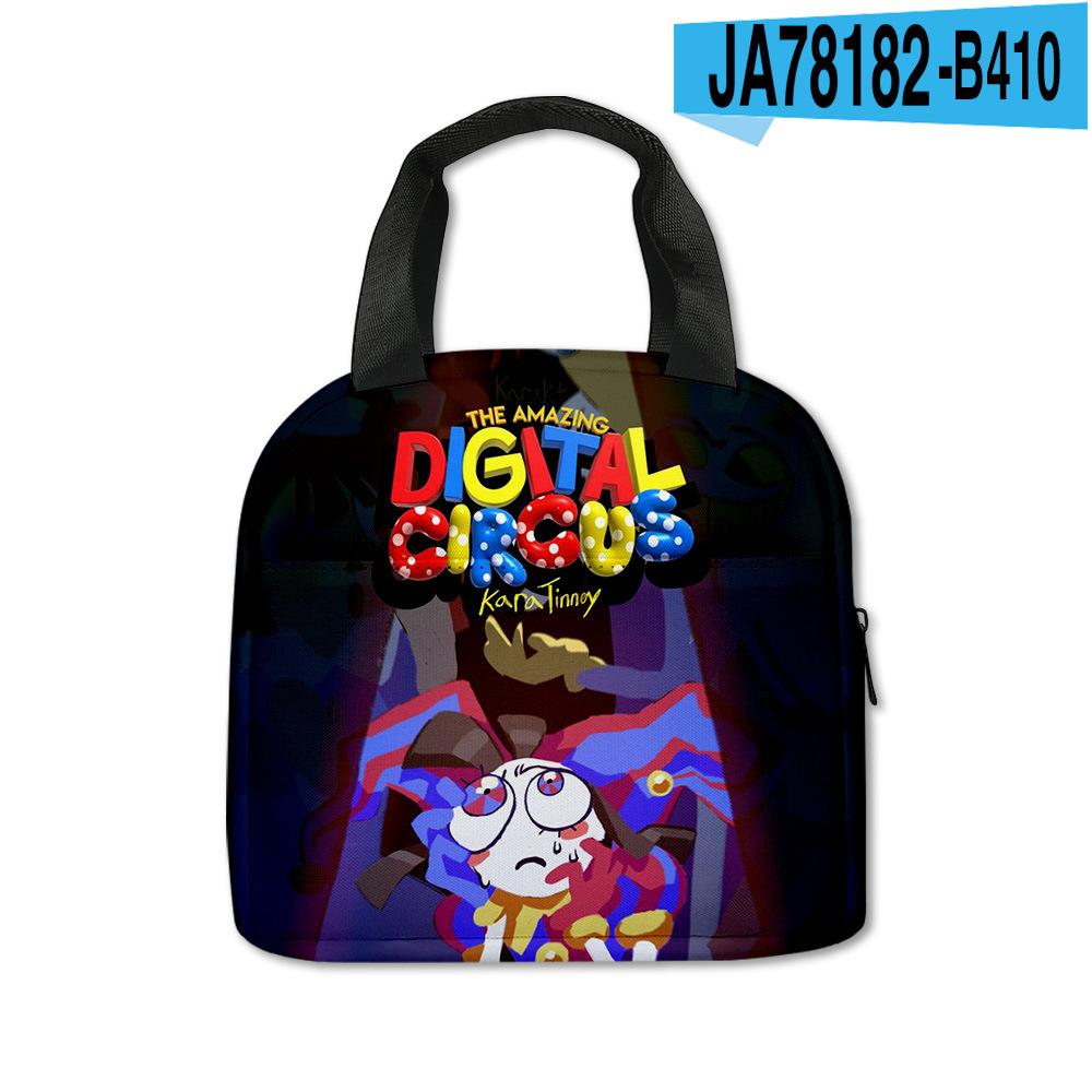 Magic Digital Circus Lunch Bag Aluminum Foil Insulated Lunch Box Tote Bag Children'S Meal Bag With Meal Bag