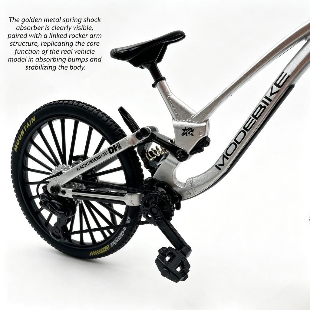 Mini 1:8 Scale Diecast Mountain Bike Model Downhill Bicycle Ornament for Kids Adults Collection
