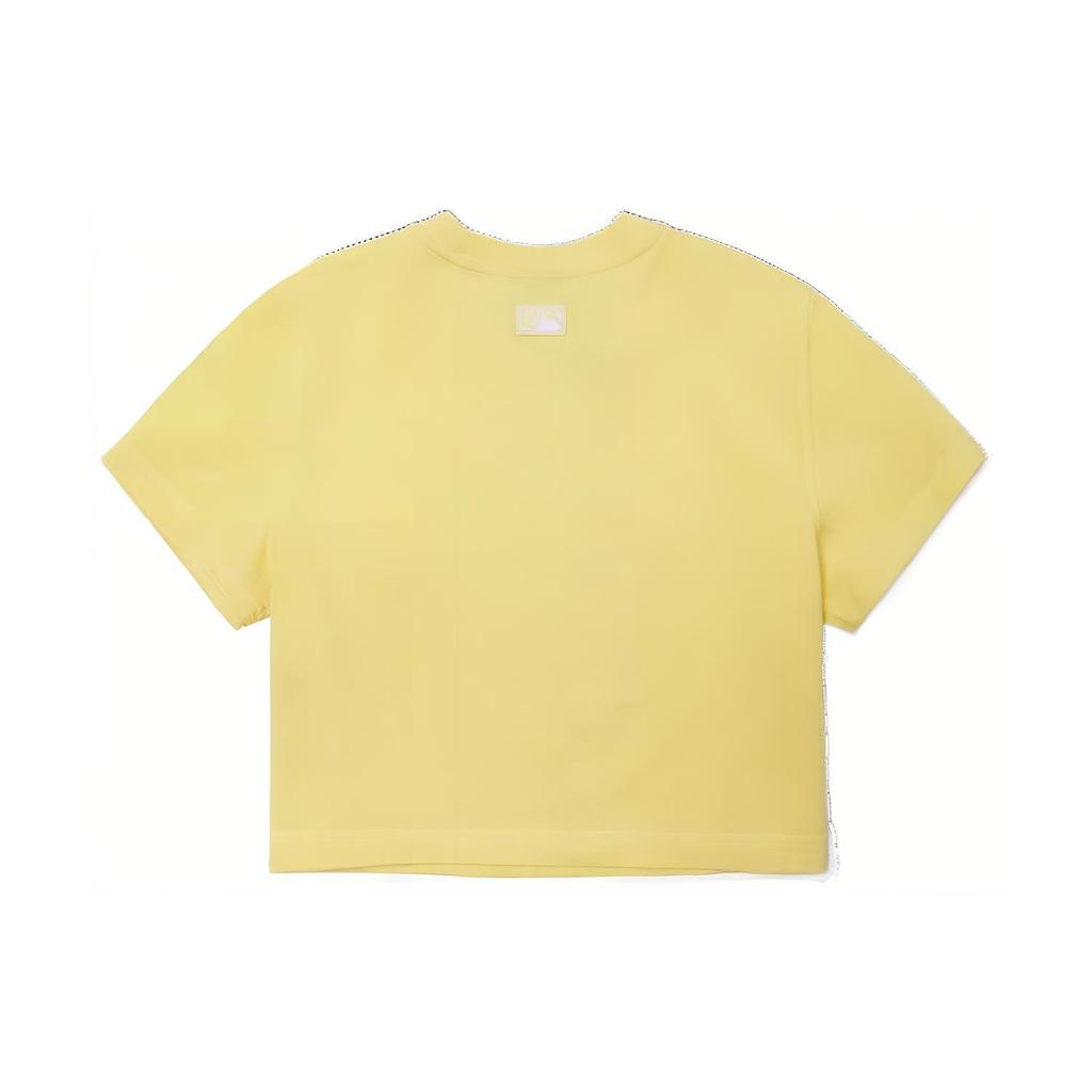 New MLB Crop Tops Women's Yellow 3FTS11023-50YEL