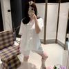 Ice silk pajamas pajamas women's high-end 11 back lace lace spring and summer short-sleeved loungewear