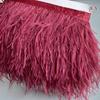 6M 13-18cm  Multicolor Real Ostrich feather Trims Ribbon White Ostrich for Dress Clothing Decoration Sewing feathers Crafts