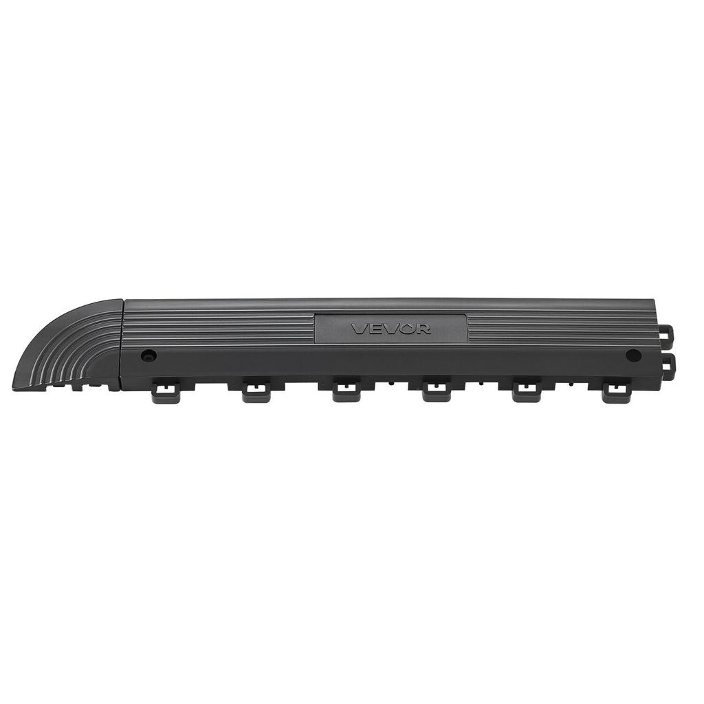Transition Edge Kit, 11-Piece, Durable PP Interlocking Modular Garage Floor Edging, Easy Installation, Edge Protection for Wet Area Restaurant, Only