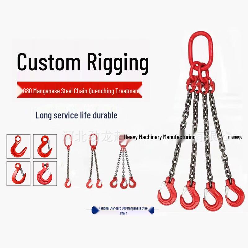 Sada zdvihacího řetězového popruhu TANERDD 3 tuny 0,5 m 4 háky