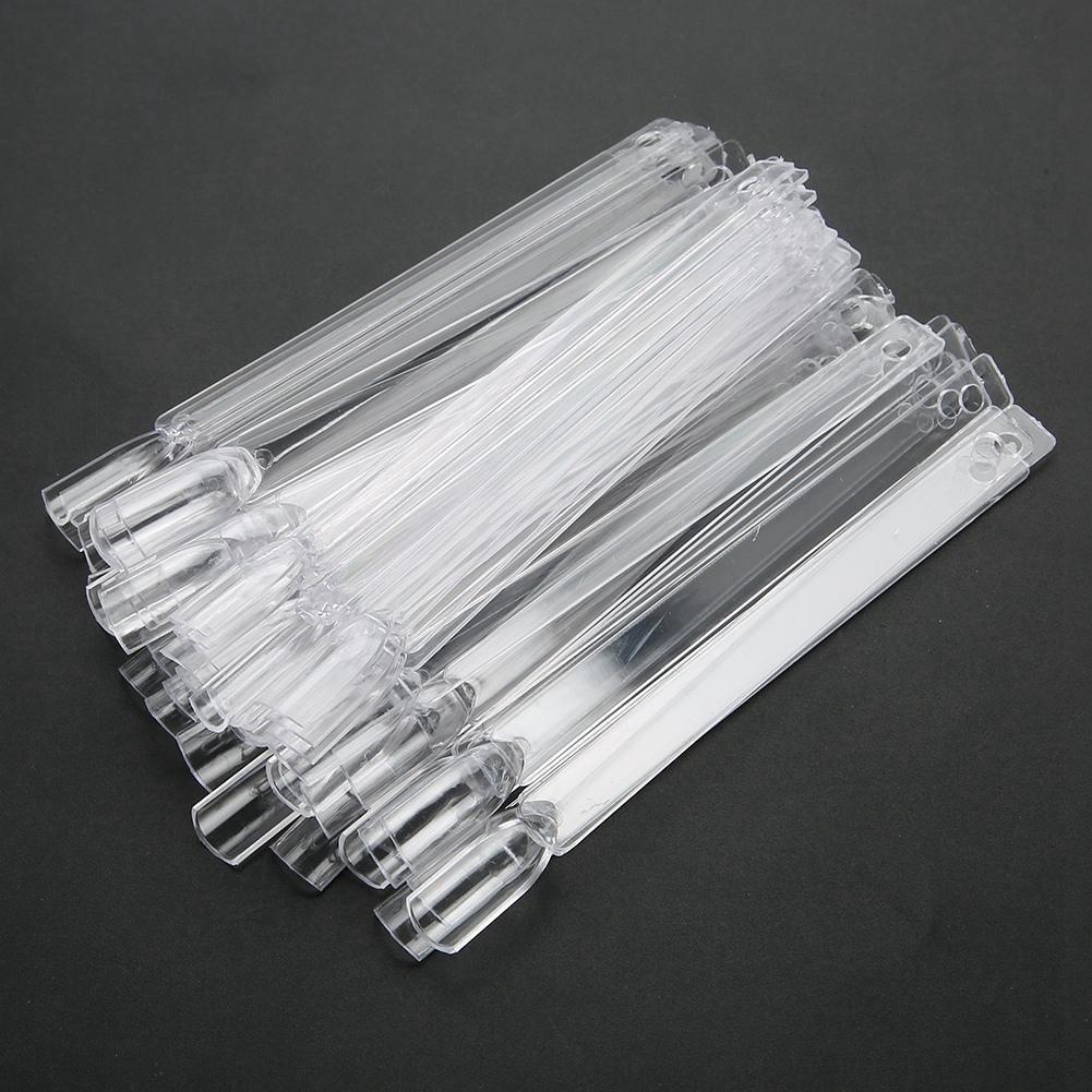 100Pcs Celsius Bag Fan False Nail Tip Stick Manicure Polish Gel Display Practice Tools(White)