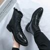 Mode Klassische Herren Chelsea Boots Schwarz und Braun Herren Schnürstiefel Business Büro Markenstiefel Ritterstiefel Größen 38-45 Herrenstiefel