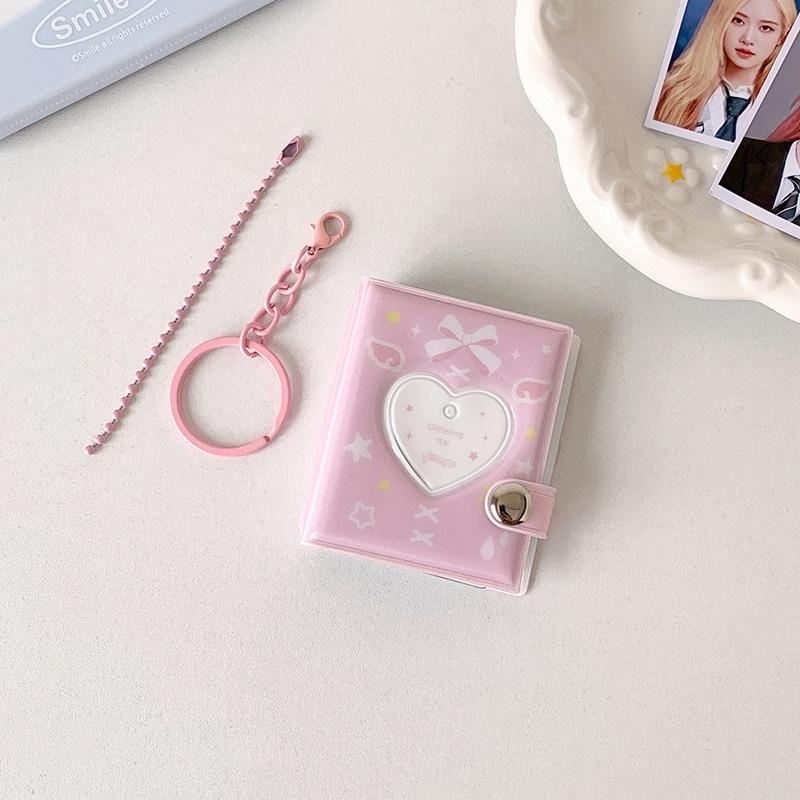 Kpop Photocard Holder Idol Card Collect Book 2inch Mini Photo Albums Ins Photocard Keychain for Bags