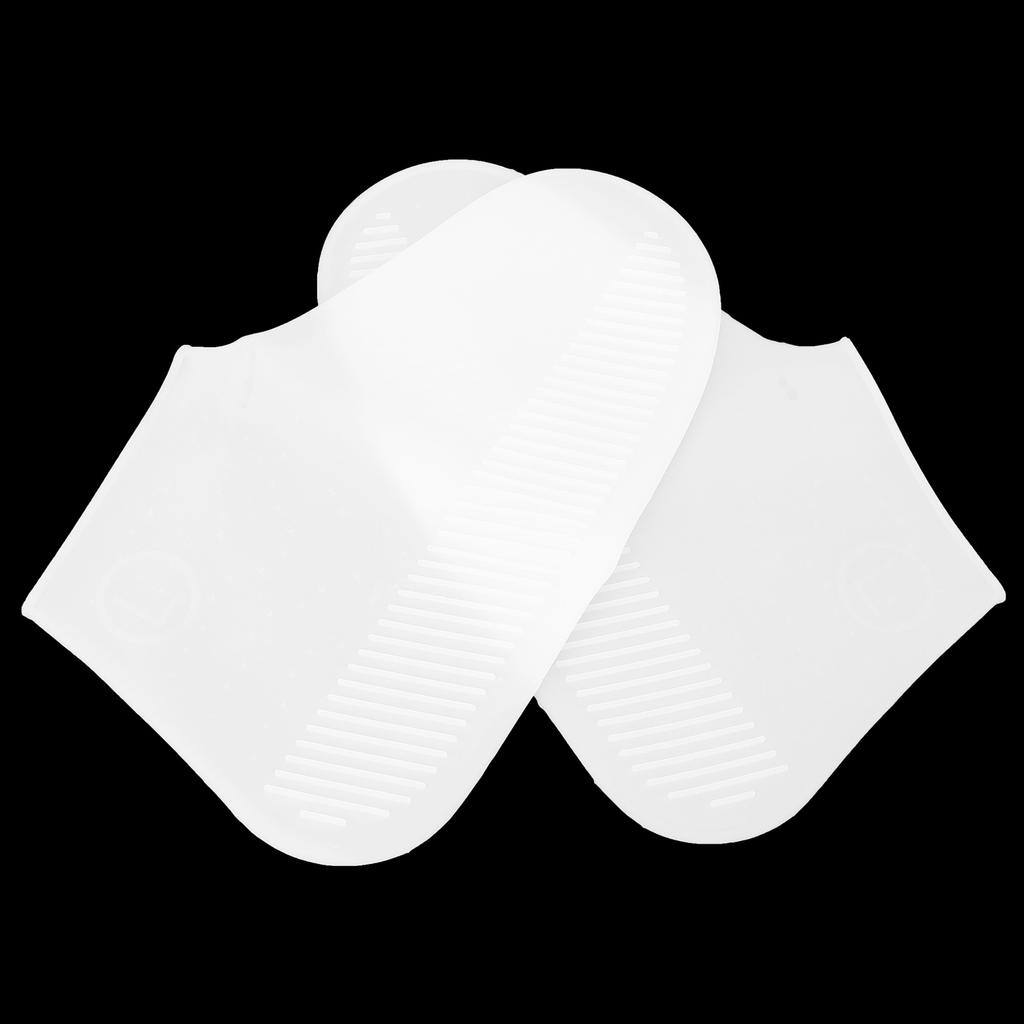Silicone Rain Shoe Covers Waterproof Snow Shoe Protectors Non Slip Foldable Shoes Boots Overshoes White
