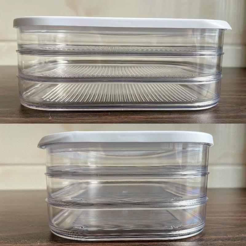 Bacon Meat-Freezer Storage Box: Transparent, Sealed Container for Household Refrigerators