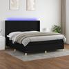 VidaXL Slatted Bed Base with Mattress and LED, Upholstered Bed, Double Bed, Adult Bed for Interior Bedroom, 3138735