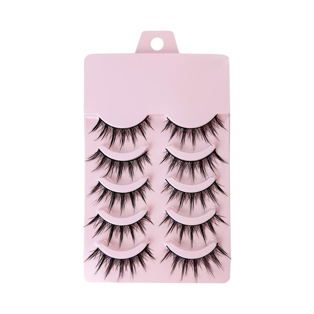 Fox Oblique Flying False Eyelashes, Half-eye Eyelashes, Dense Curled Chemical Fiber, Ten Pairs of Eyelashes