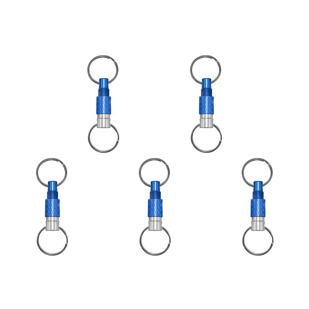 

T0# Металлический быстросъемный поворотный брелок съемный автомобильный держатель ключей (Темно-синий)