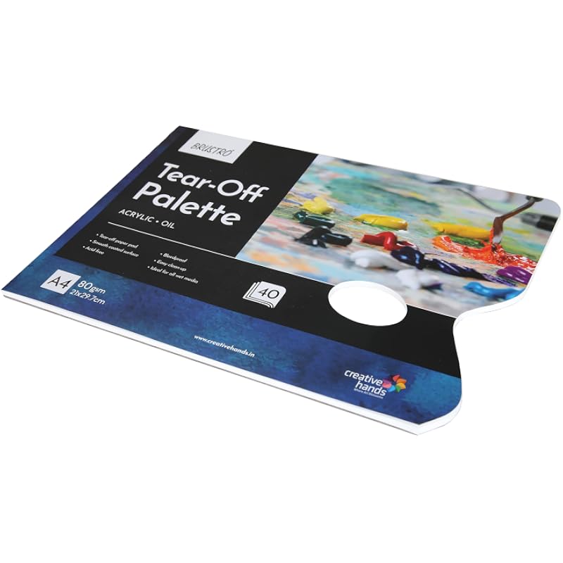 Brustro Tear Off Paper Palette A4 Size (40 Sheets) 80Gsm
