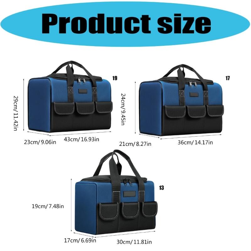 Industrial Strength Tool Organizer Bag With Reinforced Handles Water Resistant for Mechanics Contractors Maintenance