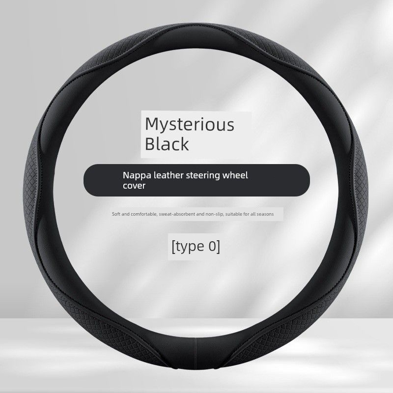 New Car Steering Wheel Cover, Universal for All Seasons, Morandi Color Series, Comfortable and Soft Nappa Leather Steering Wheel Cover