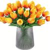 10Pcs  34cm Artificial Floral Tulip Bouquet Real Touch Flowers for Home Decoration Wedding Decor
