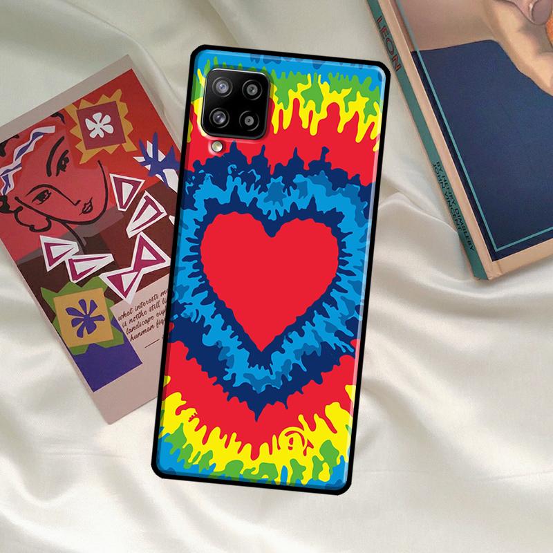 Heart Tie Dye Case For Samsung Galaxy A33 A13 A36 A56 A23 A52 A32 A12 A54 A34 A14 A16 A26 A53 A15 A35 A55