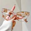 Fashion Rivet Anti-blue Light Cat Eye Reading Presbyopia Glasses Women Oversized FULL Frame Trendy Far Sight Eyeglasses