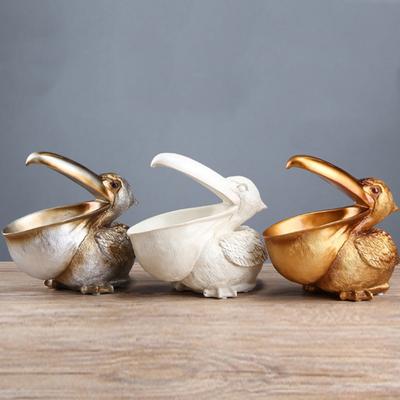 Dekorace pelikánů Unikátní realistický design s velkými ústy Vintage dekorace pelikánů pro domácí dekoraci