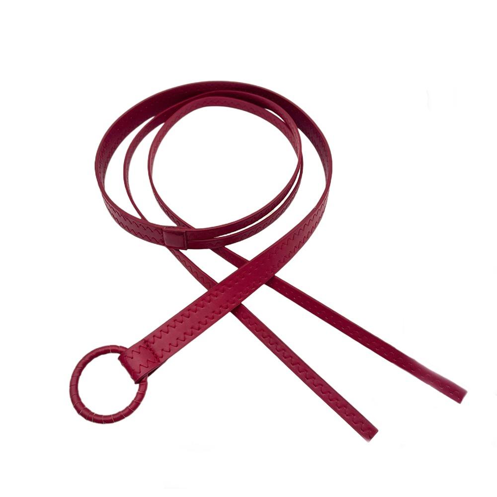 Casual Thin Waist Strap Vintage Trouser Dress Belts Fashion Leather Belt  Women