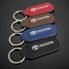 Leather Car Key Chain Ring Pendant Holder Gift For Toyota Corolla Camry Rav4 Yaris hilux Prius Auris Auto Keychain Accessories