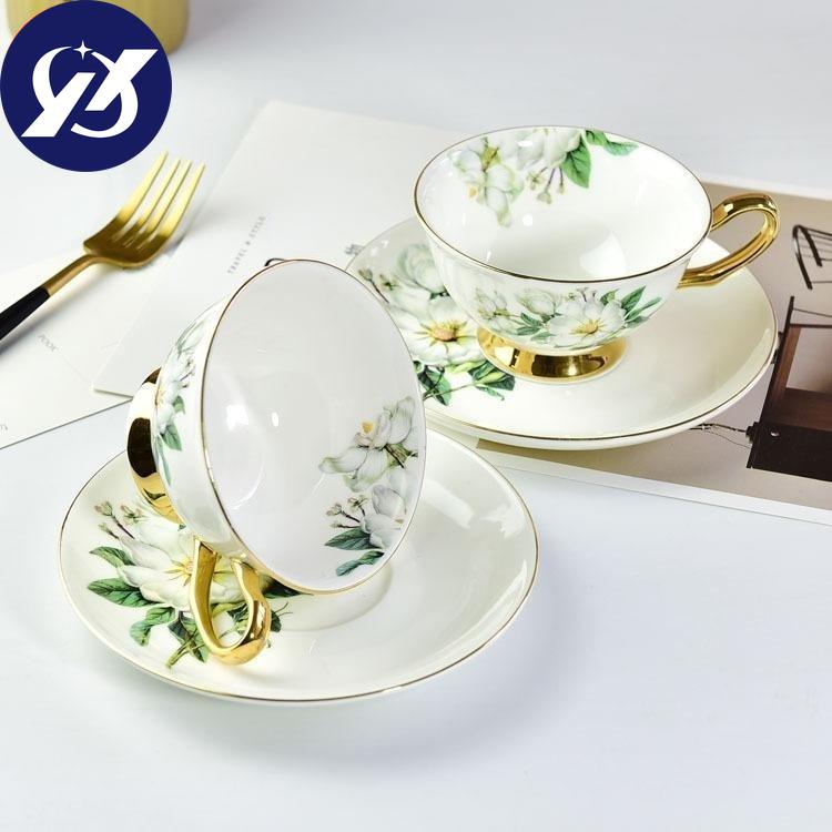 300ml Europe Style Kapok Bone C Na Milk Coffee Mug Porcelain Tea Cup Ceramic Cup Set