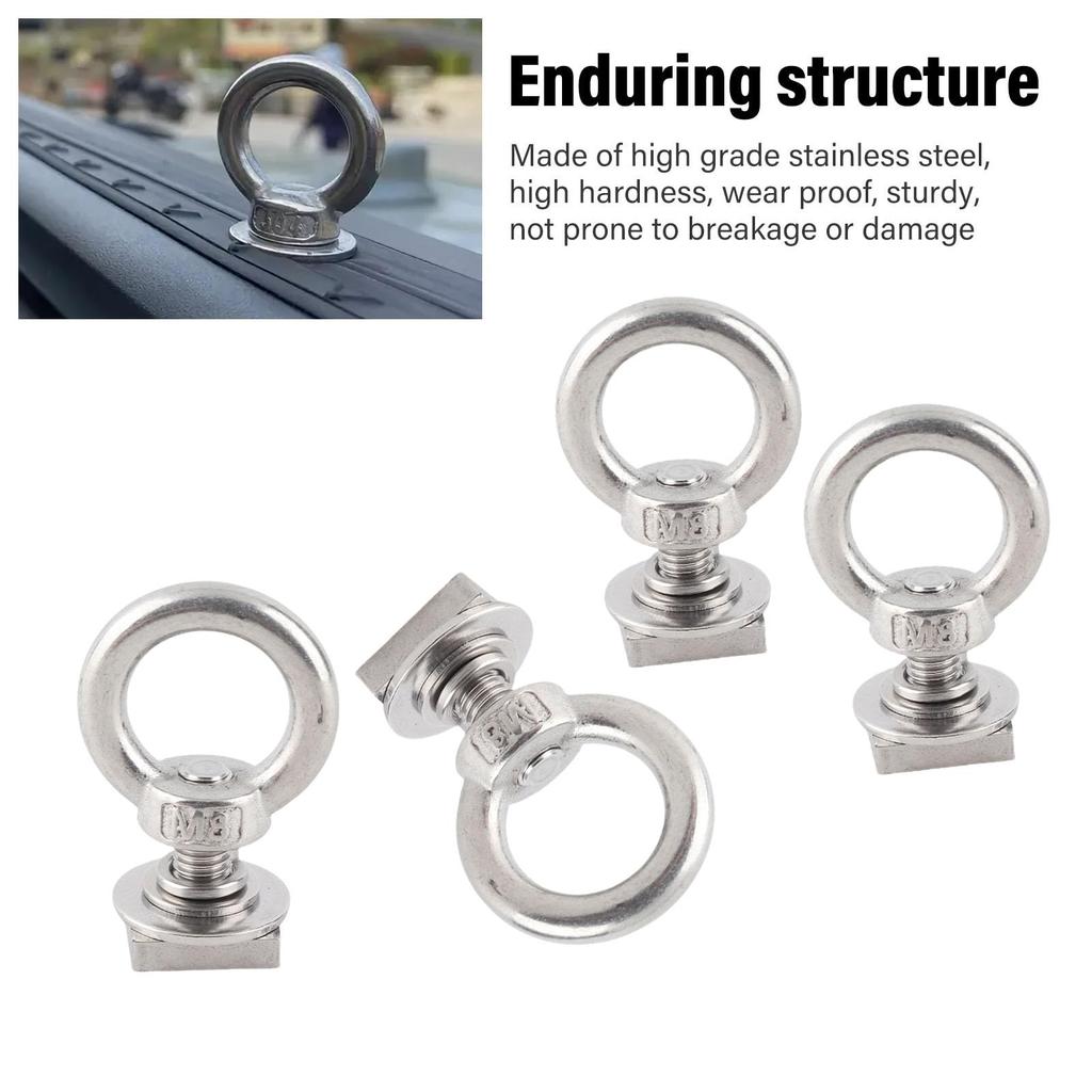 4pcs T-Track Mount Tie Down Anchors for Roof Rack, M8