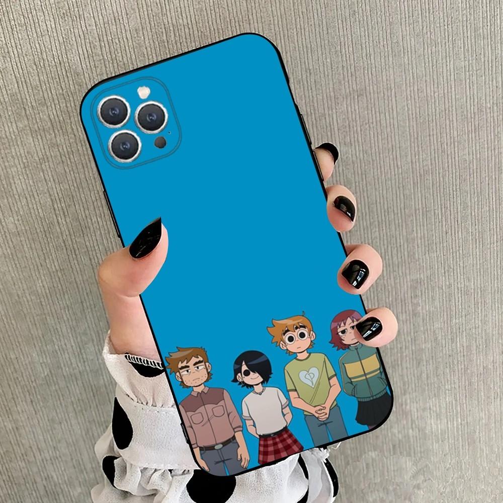 

Cartoon S-Scott Pilgrim Phone Case For iPhone 15,14,13,12,11,Plus,Pro Max,XS,X,XR,SE,Mini,8,7 Soft Silicone Black Cover iPhone8
