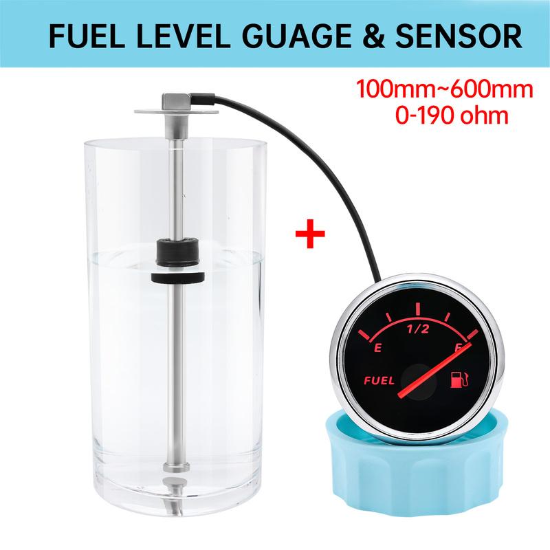 240-33ohm  Fuel Level Gauge Stainless Steel Marine Fuel Level Gauge Sensor 100mm-600mm for Car Boat  Indicator E-F Range