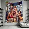 Family Fun Pool Tapestry Fashion Print Background Cloth Home Decor Homestay Soft Decoration Tapestry Wall Decoration