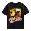 2026 Naruto Kids TShirt Uzumaki Uchiha Sasuke Hatake Kakashi Anime Character Print Cotton Short Sleeve Boys Girls Round Tops