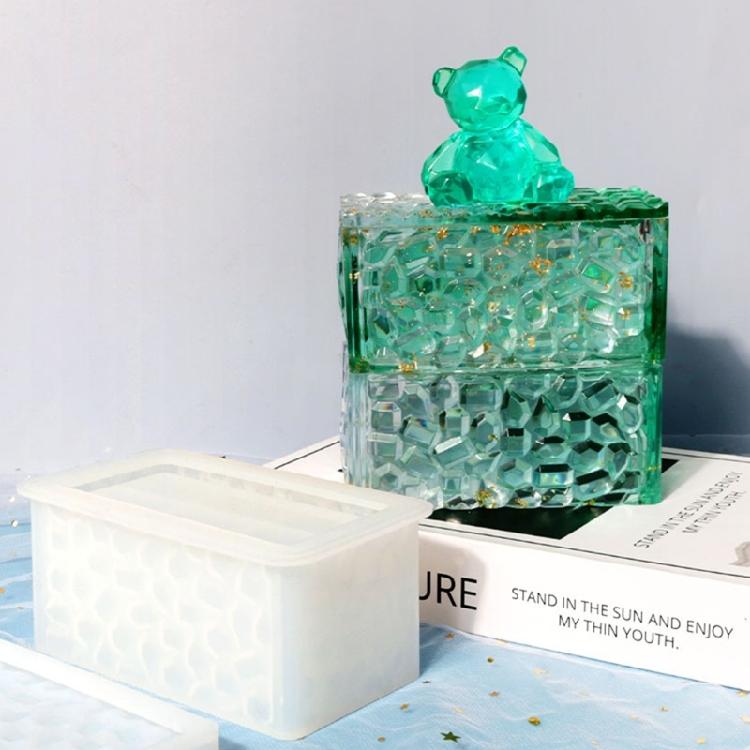 Box Resin Mold Storage Box Resin Molds Silicone Jewelry Box Resin Mold with Lid