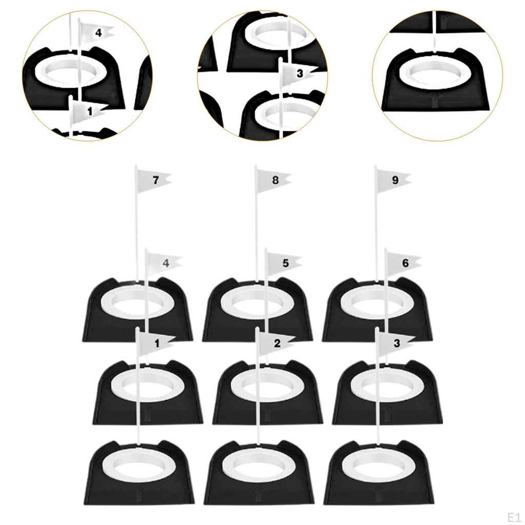 Golf Putting Cups and Flags Accessories Removable Hole Cup Training Aid for