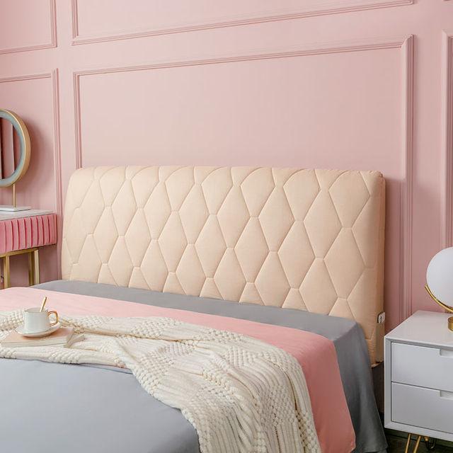 Headboard Cover Soft -Packed Velvet Thickened Full -Wrapped Quilted Anti -Collision Universal Dust -Proof Bedside Protective Cover