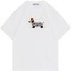 Aelfric Eden Mens Oversized Graphic Tees Dog Embroidery Casual Women Tshirts Short Sleeve Top Cotton Cute Tee Shirt