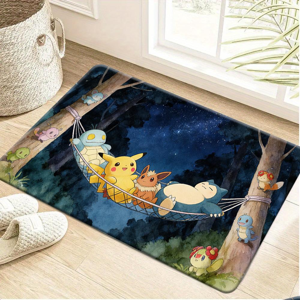 

Pokemon Raichu with Pichu and Pikachu Silhouette Print Non-slip Doormat, Soft Absorbent Floor Rug for Home Decor 40cm x 60cm