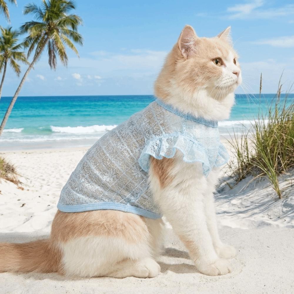 Breathable Dog Cooling Vest Thin Mesh Dog Summer Clothes Sweet Pet T-shirt  Spring Season