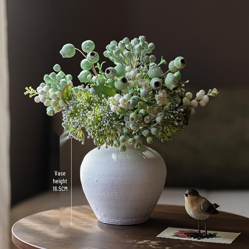 Bionic Blueberry Artificial Flowers for Living Room Decoration - Dried Flower Bouquets Arrangement